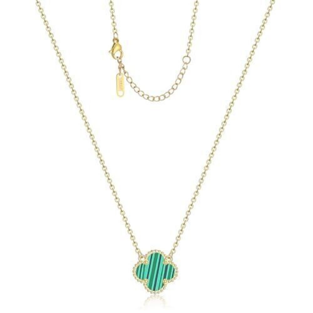 2032 Clover Pendant Necklace 18K Gold Plated Four Leaf Clover Necklace
